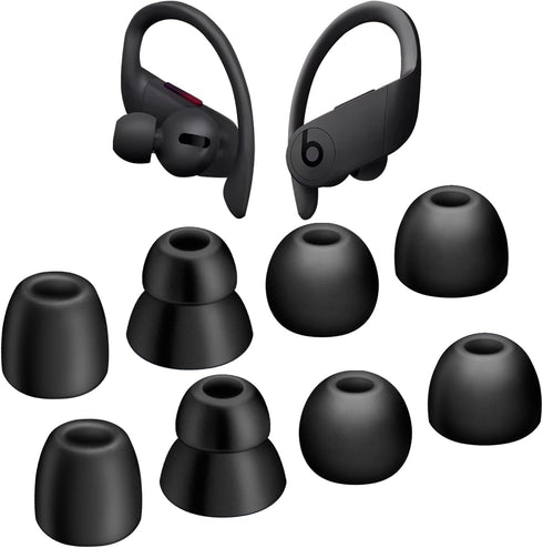 Soft Silicone Replacement Eartips Set for Powerbeats Pro Wireless Earphones - Compatible Earbuds Tips