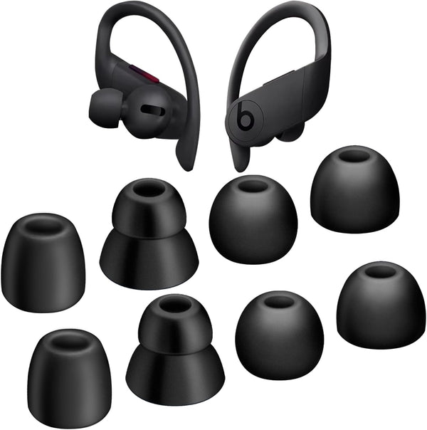 Soft Silicone Replacement Eartips Set for Powerbeats Pro Wireless Earphones - Compatible Earbuds Tips