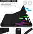 iPad Pro 11 inch 2024 M4 Case (Model: A2837/A3006) with Pencil Holder, Slim Trifold Stand, Smart Cover, Black