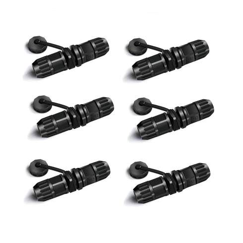 Waterproof RJ45 Connector, Female to Female Ethernet Coupler, IP68 Outdoor Adapter for CAT 6, 5, 5E, 7 (6-Pack)