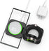 Aluminum Alloy Wireless Charger for Samsung, Foldable 2 in 1 Travel Wireless Charging Station Compatible with Samsung