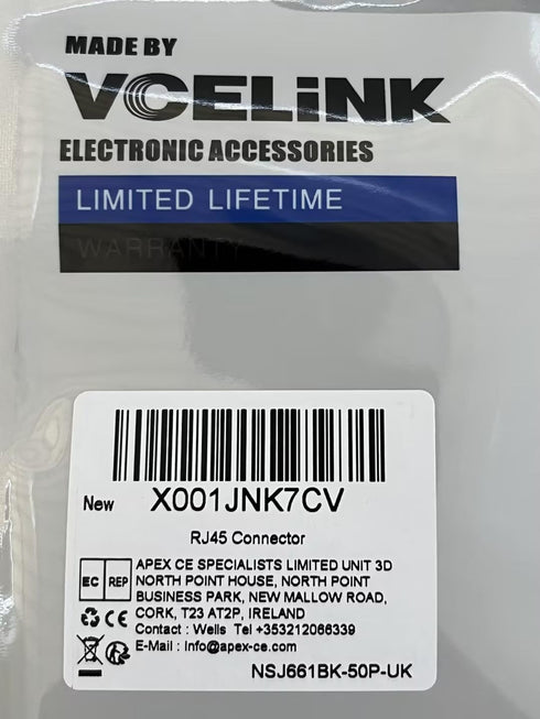 VCE 50-Pack CAT6 Connectors Pass Through, RJ45 Modular Plug 50u Gold Plated 8P8C for CAT6 CAT5E CAT5 Network