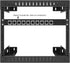 Jingchengmei 12 Port Hinged Patch Panel - 1U 19" Rack Mount D-Type Connectors, Black (H1U12D)