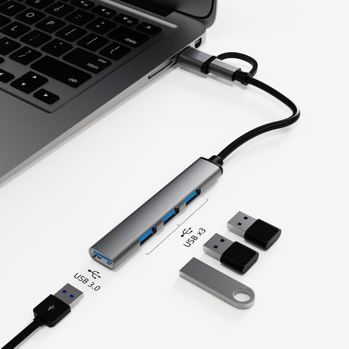 iPartsleader 4-in-2 3.0 3 2.0 15 Pro,Xbox,PS5,XPS USB-C Hub, Featuring USB and USB Ports, Adapter Compatible with USB-C