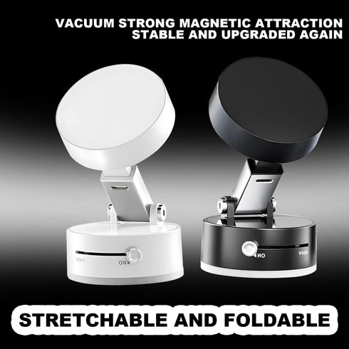 Sandfren Vacuum Suction Magnetic Car Phone Holder, Rotatable Foldable Vehicle Smartphone Mount for Windshield Smooth