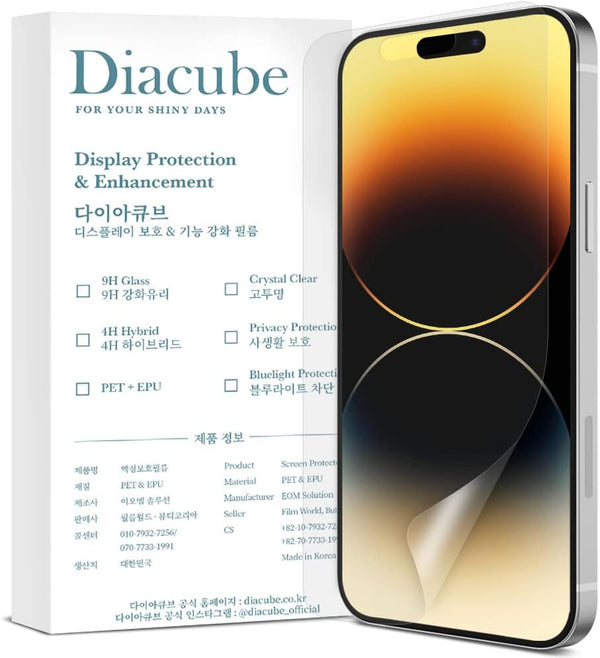 (3PACK) iPhone 14 Pro Max Anti-Glare Matte Anti-Fingerprint Screen Protector, Unbreakable Flexible Film with Easy