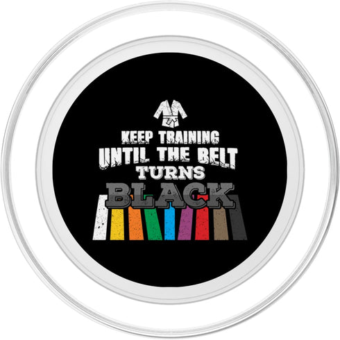 Karate Taekwondo - Keep Training Until The Belt Turns Black PopSockets MagSafe PopGrip for iPhone