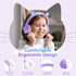 LOBKIN Bluetooth 5.3 Kids Headphones with Case - Foldable Adjustable Over Ear Headphones with RGB LED Cat Ears