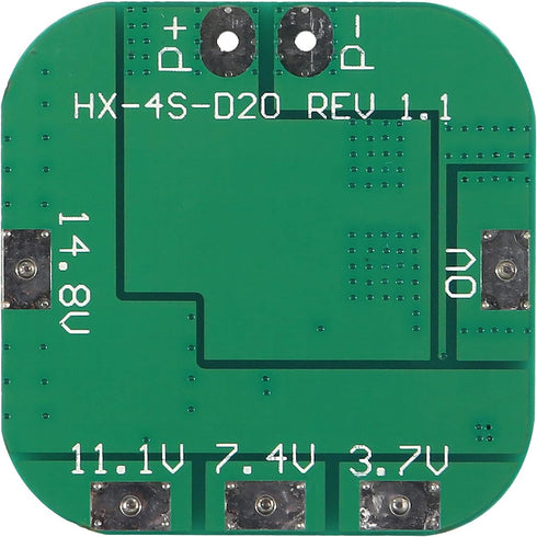 4PCS 20A 14.8V Lithium BMS PCM Protection PCB Board Module for 18650 Battery with Overcharge, Over Discharge, Short