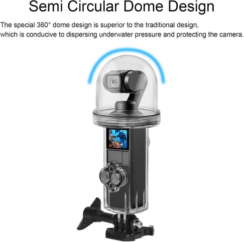 Waterproof Housing Case for DJI Osmo Pocket Camera, 60m / 196.8ft Underwater Housing Compatible for DJI OSMO