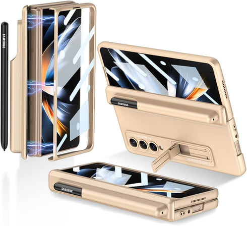 Compatible Case for Samsung Galaxy Z Fold 4 5G - 9H Screen Protector with Hinge Protection and Kickstand