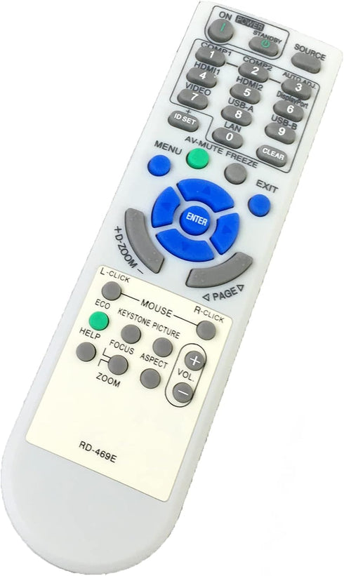 RD-469E Replacement Remote Control for NEC Projector NP-V302X, NP-UM351W, NP-V302W, NP-M403X, NP-P502HL