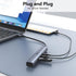 MOKiN 10Gbps, 4K@60Hz Output,100W Transfer,USB4 USB C Hub USB C Splitter with Video PD Charging,Data Multiport Dongle