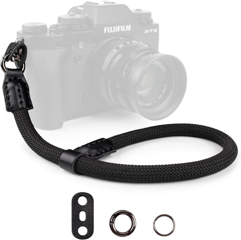 Rope Camera Wrist Strap, Hand Strap Compatible with A6400, A6000, A7 IV, Fujifilm X100V, Nikon Zf, Z30, Canon EOS R6,
