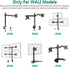 WALI Mounting Plate for Monitor Mounting System, Mounting Holes 75x75 mm and 100x100 mm (VES01), Black