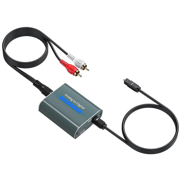 3.5mm to Optical Adapter Aluminum RCA to Optical Audio Converter Analog to
