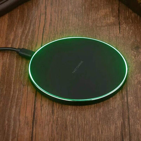 Taidacent Wireless Quick Charger Ultra-Thin Fast Wireless Charger Transmitter Module ST Quick Charging Scheme Universal QI (Black Case)