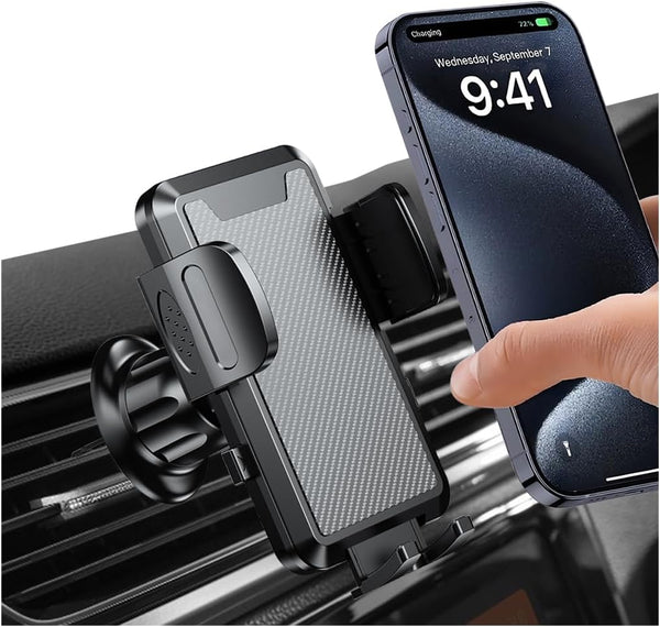 FALVFUN Car Phone Holder Mount, 360 Rotation Adjustable Vehicle Phone Stand with Metal