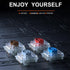 GATERON KS-33 Low Profile 2.0 Silver Switches, 3 Pin Factory Pre-lubed SMD LED for MX Mechanical Keyboard, 35pcs
