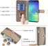 Asuwish Phone Case for Samsung Galaxy S10 Plus Wallet Cover with Screen Protector and Mirror Flip Cover Ring Card Holder Crossbody Strap Stand Cell S10+ S10plus 10S Edge S 10 10plus Women Girls Gray