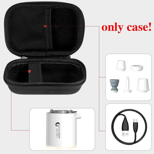 Leayjeen Case for FLEXTAILGEAR Portable Air Pump MP2 Pro/TINY, Holder for Max Pump 2 Pro, Box with Mesh Pocket (Case
