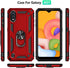 Galaxy A01 Case with HD Screen Protector, Military Grade Hybrid Hard PC Soft TPU Shockproof Protective Case, Red