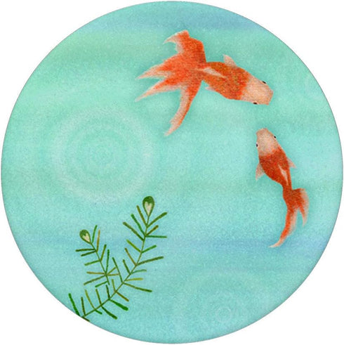 PopSockets Swappable PopGrip, Couple of Goldfishes