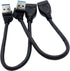 Male to Female Extension Cable, 2Pack USB 3.0 Male to Female Adapter, 7.9 inches (20cm)