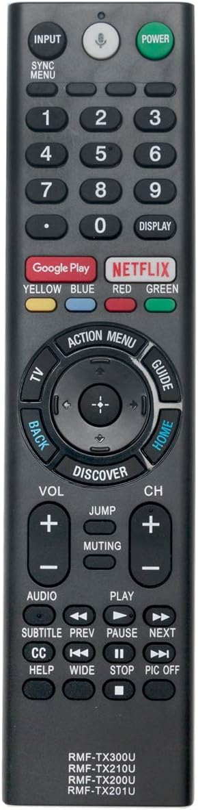 Voice Remote Control Replacement for Sony Smart TV XBR-49X700D, XBR-55X700D, XBR-65X750D, XBR65X850E, XBR75X850E,