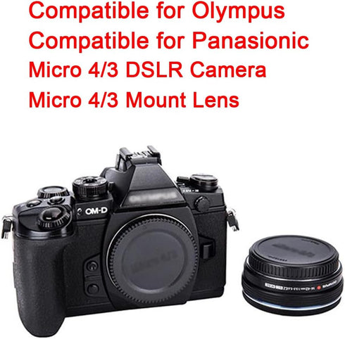 Rear Lens Cap & Body Cap Set for Panasonic GX9/GX85 Camera, Olympus EM10II/EM5II Micro 4/3 DSLR Camera Kit