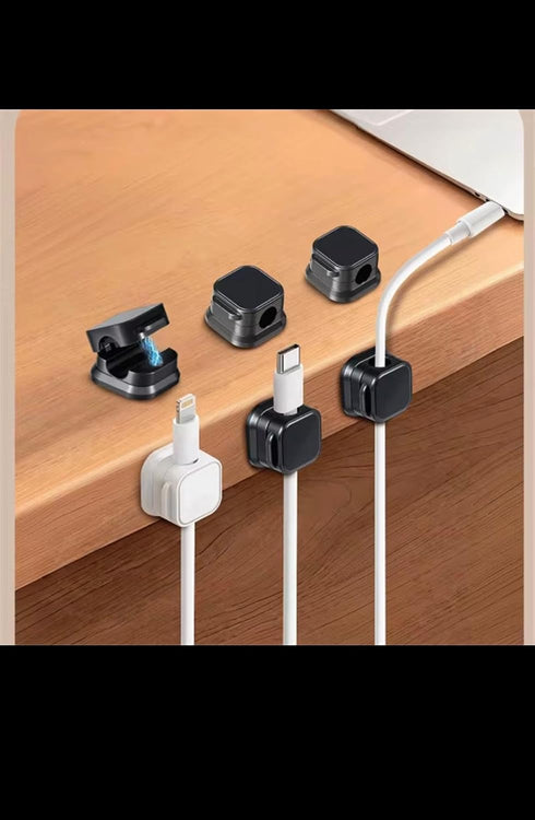 Generic Cord Organizer Holder, Strong Adhesive Desk Cable Management Magnetic Easy Open,Organize Phone