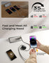LISEN 60W PD3.0 Fast Retractable Charger, 5-in-1 Lightning Cable for MacBook Pro Air, Samsung Galaxy S24 S23 S20,