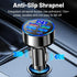 6-in-1 Multi-Port Car Charger with Voltage Detection, 2PD+3USB+QC3.0 Fast Charge Cigarette Lighter Plug Adapter Compatible with iPhone,Android,Samsung,iPad Pro and More
