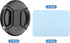 PATIKIL 2 Pack Center Pinch Camera Lens Cap with Cap String and Microfiber Cleaning Cloth for 82mm Lenses