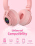 Unicorn Kids Headphones for Girls, Foldable Bluetooth Headphones for Toddlers, Light Up Wireless Headphones, Birthday
