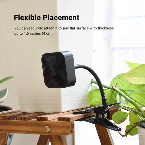Holicfun Flexible Clip Mount for Indoor/Outdoor Security Cameras, 40cm Gooseneck, Compatible with Ring, Blink, Eufy,