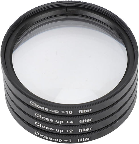 Yunir +1, +2, +4, +10 (62mm) Close Up Macro Lens Filter Kit with Lenses for Photography, Optical Glass Filters, Double