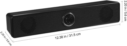 HOMSFOU 2.0 Setup Sound Bar Home Soundbar System Stereo Desktop Speaker for Tv Pc Mobile Devices Compact Sound Bar