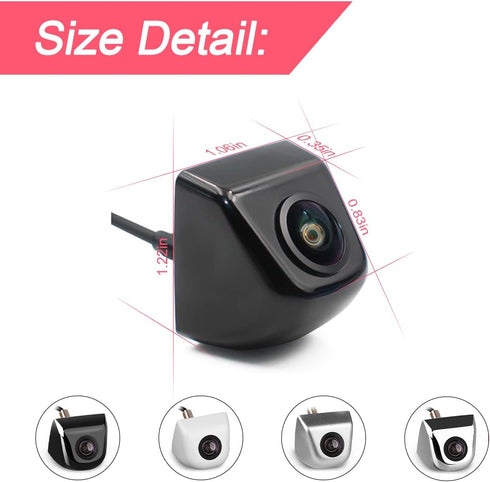 Backup Camera for Car, Waterproof Rear View Camera, HD 960x720 Image, Super Night Vision, 155 Degree Wide Angle