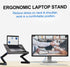 Lovinouse Upgraded Adjustable Aluminum Laptop Desk, with Cooling Fan, Mouse Pad, Notebook, MacBook Laptops Table Stand