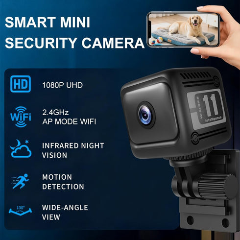 AFJAEAS 2-Pack 2.4G 1080p 6-Hr 4G Wireless Mini Security Cameras with Built-in Hotspot & WiFi , No-Internet Viewing
