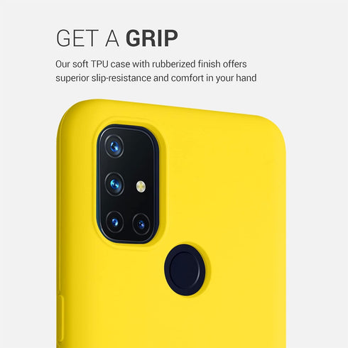 kwmobile Case Compatible with OnePlus Nord N10 5G - TPU Silicone Phone Cover with Soft Finish - Radiant Yellow