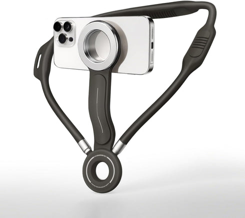 GUBFFON Magnetic Neck Phone Holder for Recording, Neck Mount Phone Holder for POV/Vlog/Video