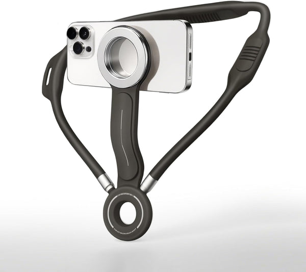 GUBFFON Magnetic Neck Phone Holder for Recording, Neck Mount Phone Holder for POV/Vlog/Video