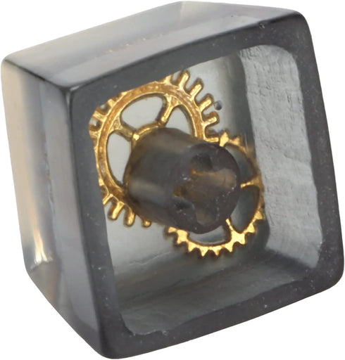 Mechanical Keyboard Keycap, Universal Resin Keycap Accessories for Mechanical Keyboards (Black Gear)