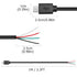 YAODHAOD Micro USB Male 4 Pin Bare Wire, 5V 2A Micro USB Pigtail Power Cable for DIY Replacement Repair (5PCS)