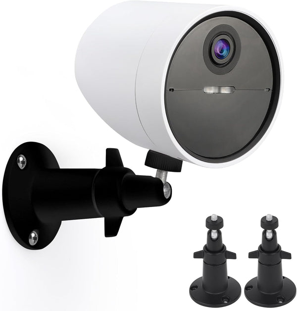 2 Pack Wall Mount Holder for SimpliSafe Outdoor Security Camera, 360 Rotation Bracket (Black)