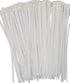 Fixson Multi-Purpose Nylon Zip Cable Ties - 100 Piece, 8-Inch Natural Color Tie-Wraps (45-LB Strength)