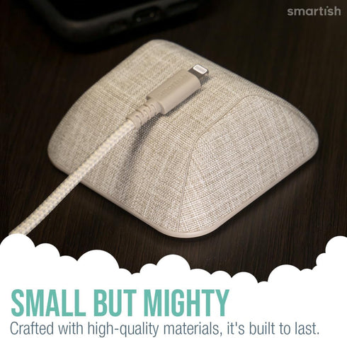 Smartish Magnetic Cord Holder, Cable Wrangler Organizer with Magnet Clips for Charger Management, Lightly Toasted Beige