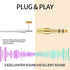 4 Pcs 6.35mm Male to 3.5mm Female Stereo Headphone Adapters, Gold Plate Audio Adapter Jack Plug for Headphones